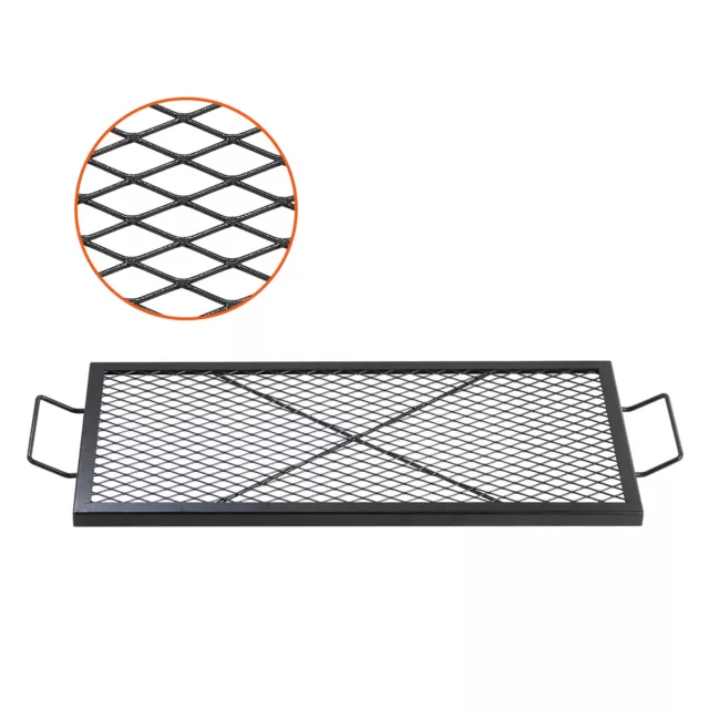 VEVOR 32" Rectangle Cooking Grate Fire Pit Grill Grate X-Marks Heavy-Duty Steel