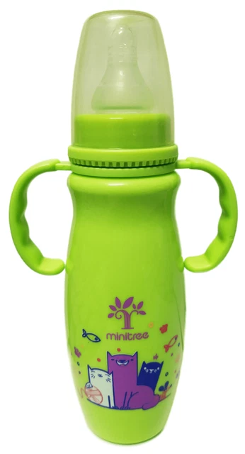 Baby Feeding Bottle with Handle for 6+ Months 5 Yrs 100% BPA Free, Regular NECK