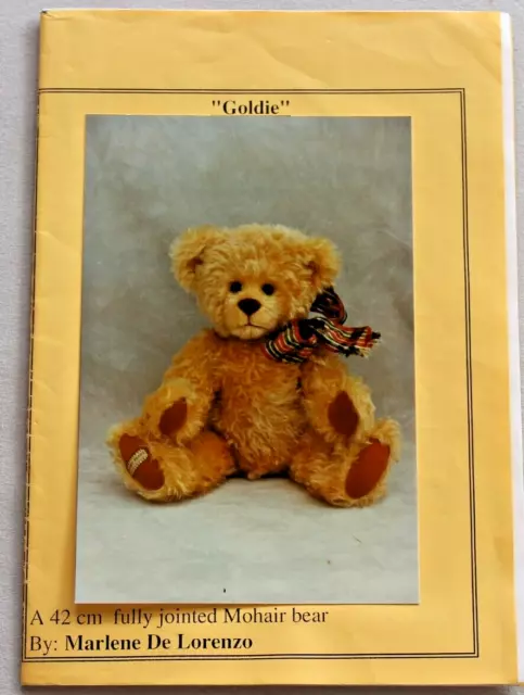 "Goldie"  42cms Fully Jointed Teddy Bear Pattern By  Teddy's Bits Pty Ltd