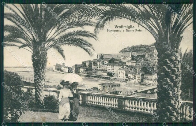 Imperia Ventimiglia PIEGHE ABRASA cartolina KV5636