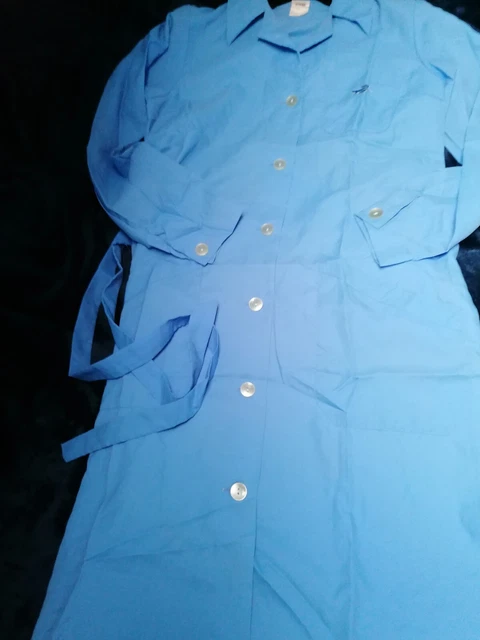 BLOUSE NYLON BLEU Ciel Femme PTT Laposte T36/38 EUR 25,00