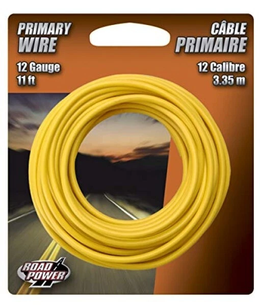 Coleman Cable 12-1-14 12-Gauge 11-Foot Automotive Copper Wire, Yellow
