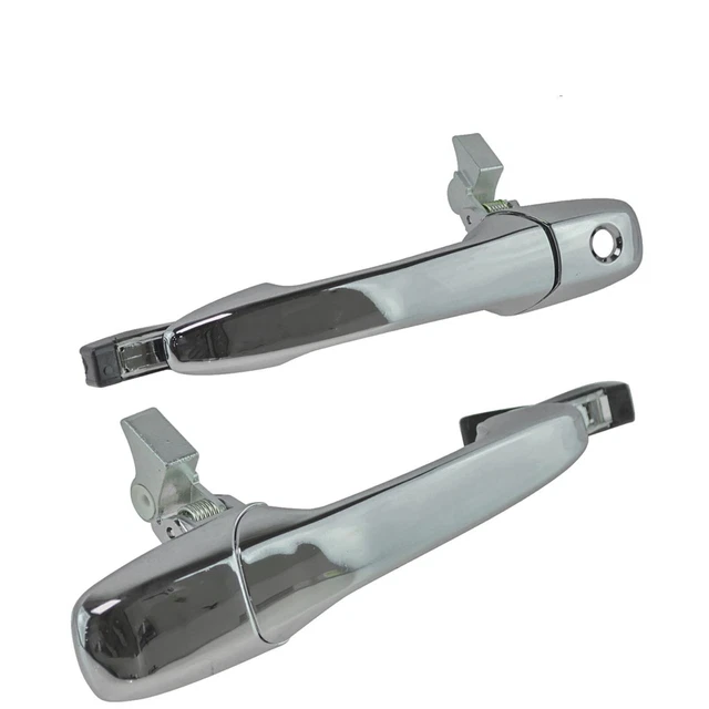 Exterior Outside Door Handle Chrome Finish Driver Passenger Pair 2pc For Mustang