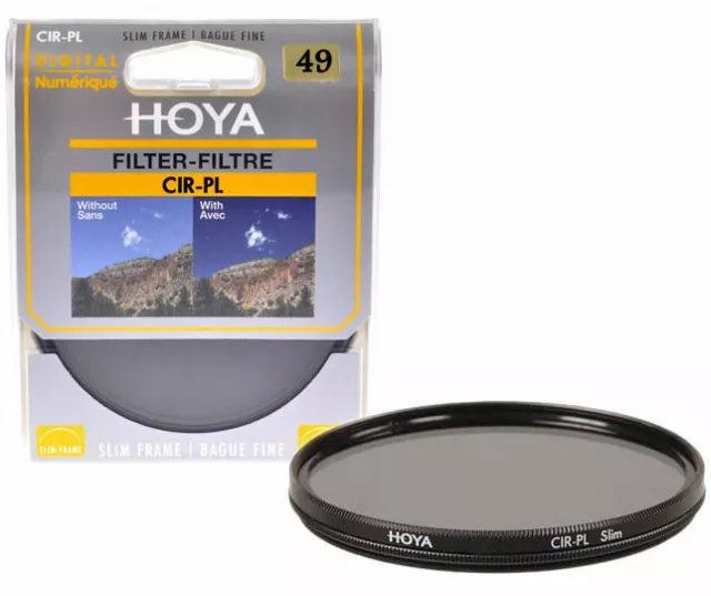 Original Hoya CIR-PL 49 mm schmaler Rahmen kreisförmiger Polarisationsfilter