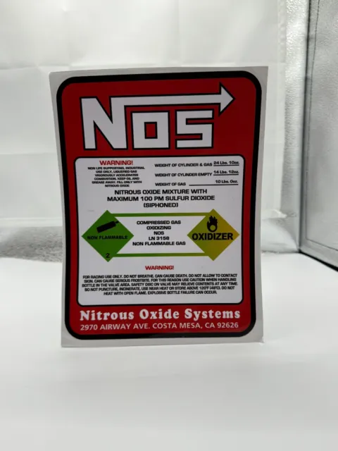 NOS replacement 10 pound nitrite bottle label stickers（2pc）