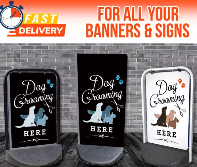 Dog Grooming Swinger PAVEMENT SIGN, Shop DISPLAY, Pets, Dog Groomers, etc