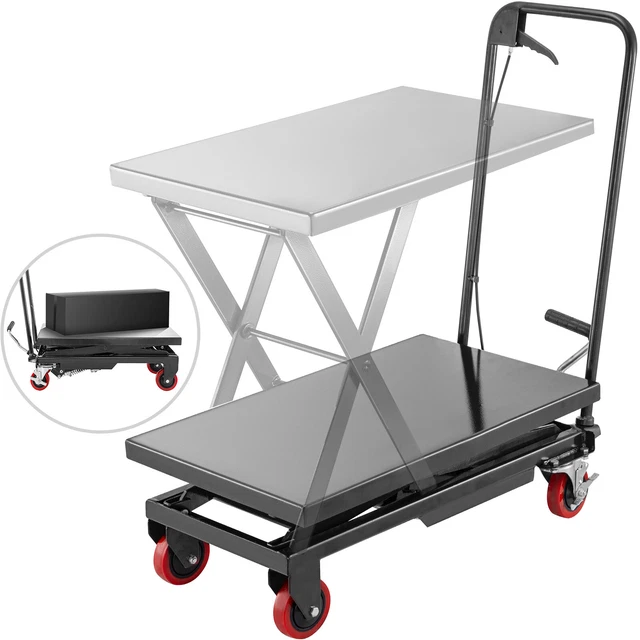 Carrello elevatore VEVOR tavolo di sollevamento carrello elevatore a forbice tavolo di sollevamento a forbice 227 kg carico nero