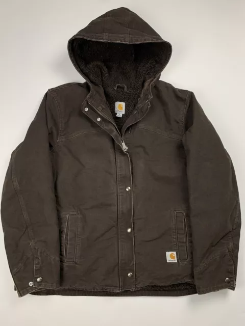 Carhartt women's cedar fleece sherpa hooded jacket top
