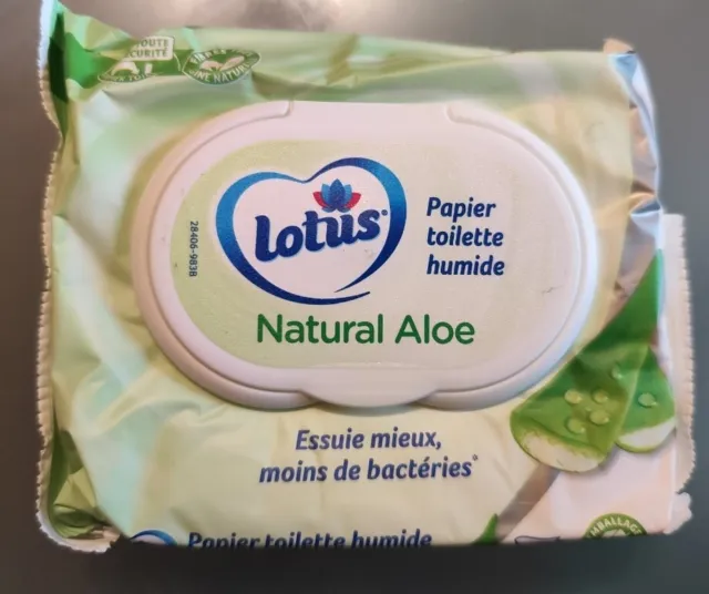 Lotus Papier Toilette Humide Natural Aloe - Sans colorant ni parfum -  Fibres