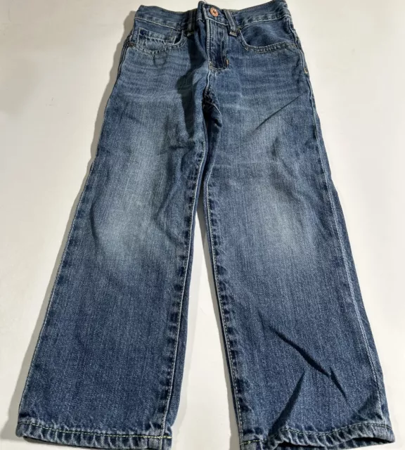 BABY GAP Loose Fit Adjustable Waist Denim Jeans Size 4Y. 5 Pockets. Med. Wash.