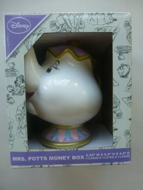 Mrs Potts Disney Beauty And The Beast Money Box Novelty Collectible Rare Primark