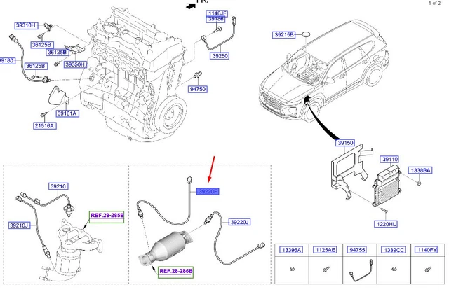 TUYAU D'ÉCHAPPEMENT DE Vanne Egr Hyundai Santa Fe Authentique 2.2 Crdi