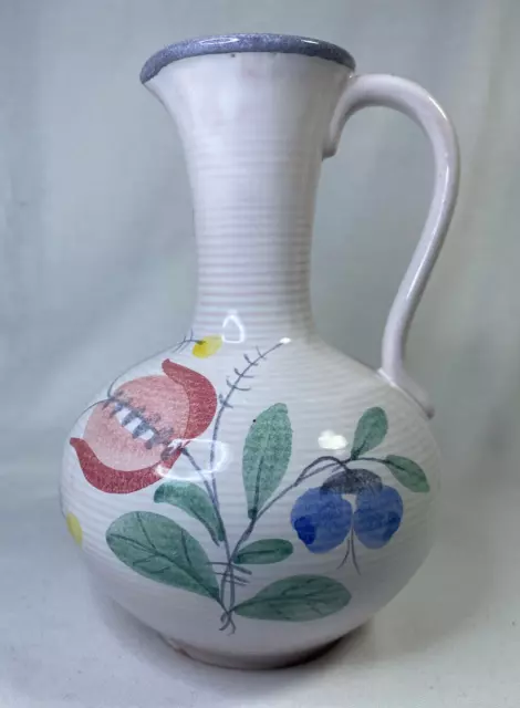 Waechtersbah 10095 West German Art Pottery Vintage Vase Ewer Hand Painted