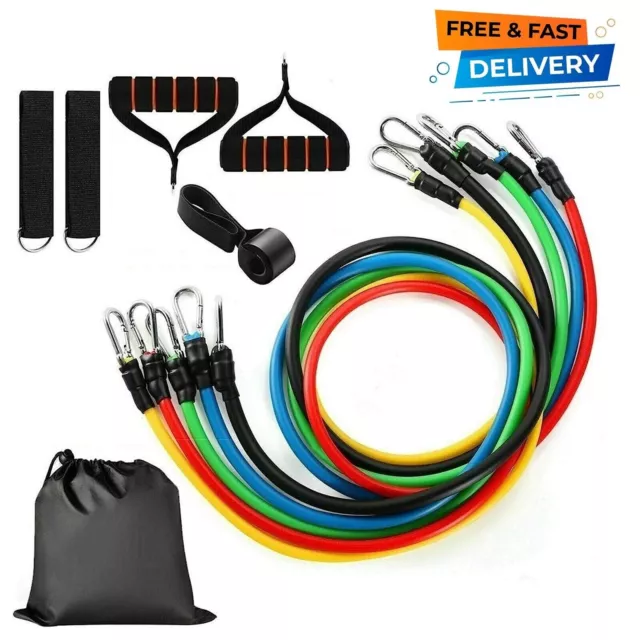 Resistance Bands Set Tubes for Home Fitness Gym Exercise Workout Yoga Training