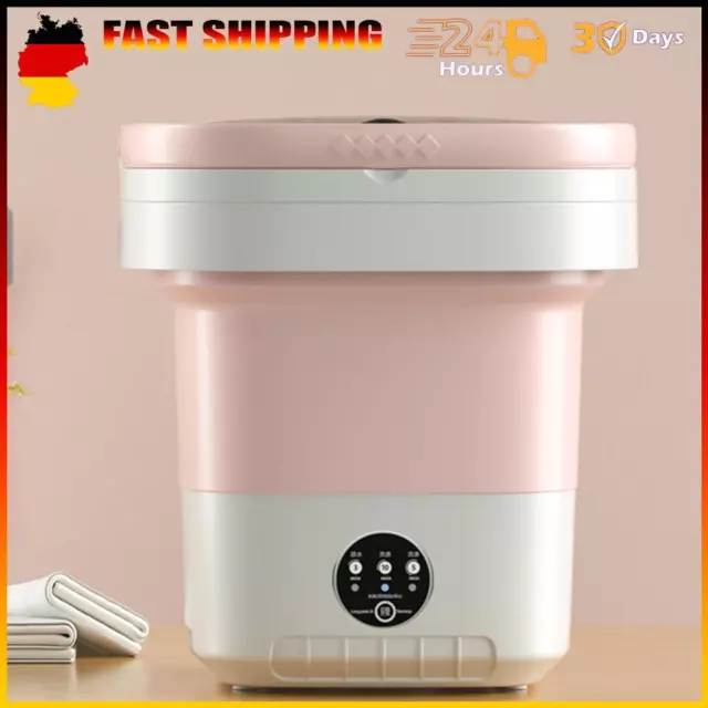 Neu Foldable Washing Machines Mini Small Portable Washer with Drain Basket (pink