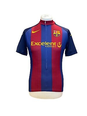 Nike Dri-Fit FC Barcelona Mens Cycling Top 3/4 Zip Size Medium