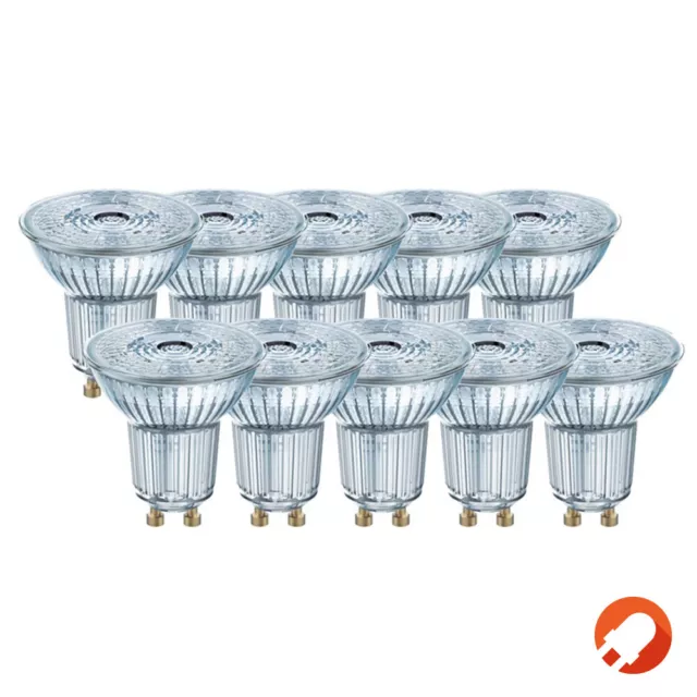 10x OSRAM LED PAR16 GU10 LED Strahler 25W 36° 2700K aus Glas warmweißes Licht