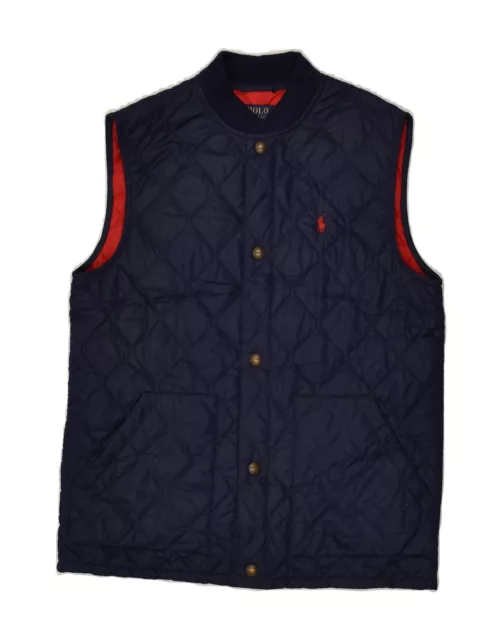 POLO RALPH LAUREN Boys Quilted Gilet 14-15 Years Large  Navy Blue BA11