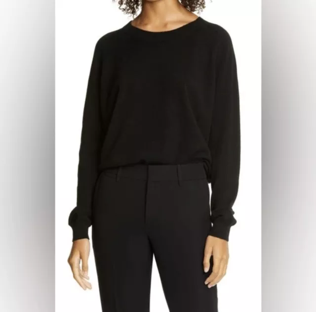VINCE Crewneck Pullover Wool Cashmere Black Sweater Size Medium