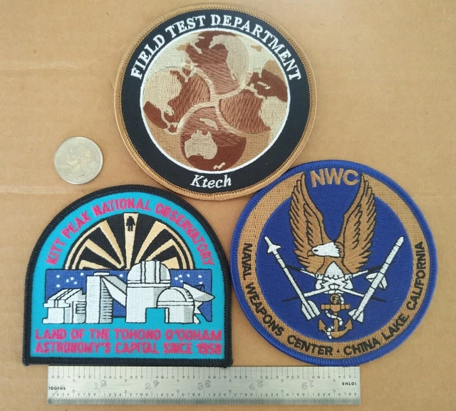 Authentic/Original USN NWC - Kitt Peak - Ktech Industries Patch Lot - 3pcs. Authentic/Original USN NWC - Kitt Peak - Ktech Industries Patch Lot - 3pcs.