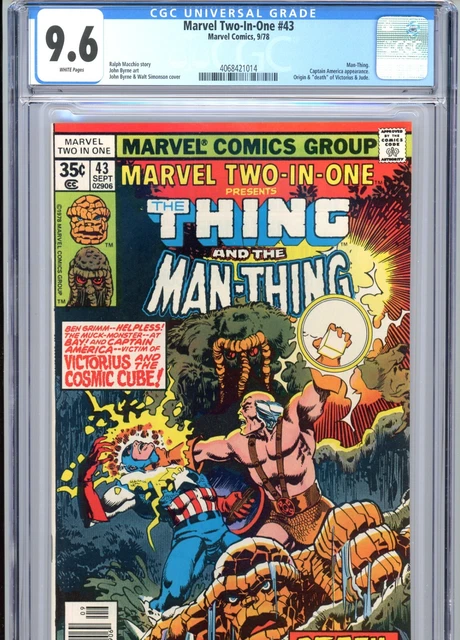 Marvel Two-In-One #43 CGC 9.6 WP Thing Man-Thing Captain America Marvel 1978