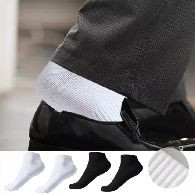 Thermal Socks 10pcs Short Cotton Socks Solid Color Simple Mens Cushioned Socks
