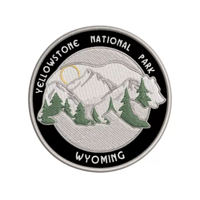 Yellowstone National Park Wyoming Patch Embroidered Iron-On Applique Souvenir