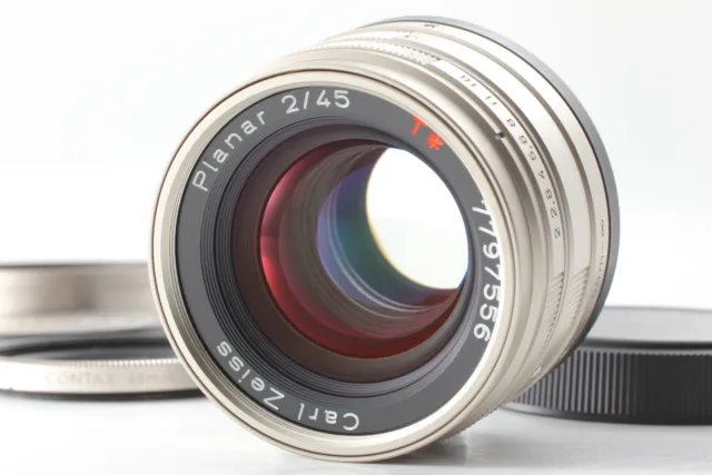 [Top MINT w/Hood] Contax Carl Zeiss Planar T* 45mm F2 Lens G1 G2 From JAPAN