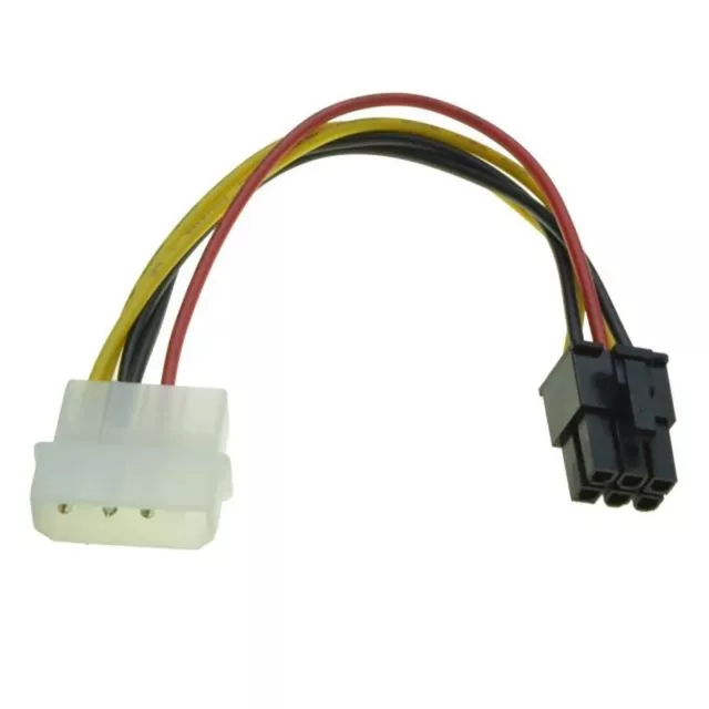 4 Pin MOLEX IDE vers 6 pin PCI-e Carte graphique alimentation Câble Adaptateur