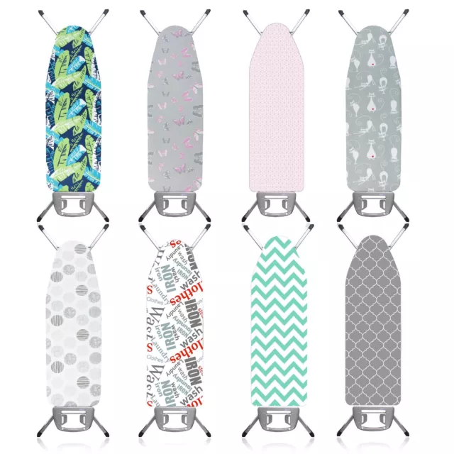 New Modern Ironing Board Cover 100% Cotton Easy Fit Pad Thick Foam Back Luxury