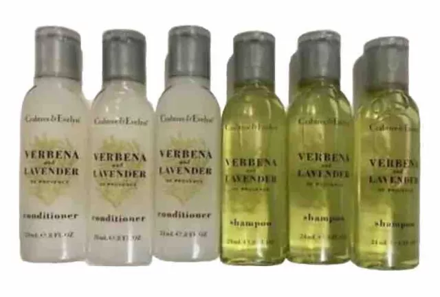 Crabtree & Evelyn VERBENA Lavande Shampoing & Revitalisant 6pc Set Voyage Taille