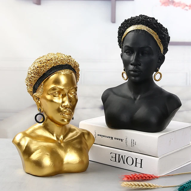 Estatuilla de cabeza resistente al desgaste busto decorativo realista estatua resistente