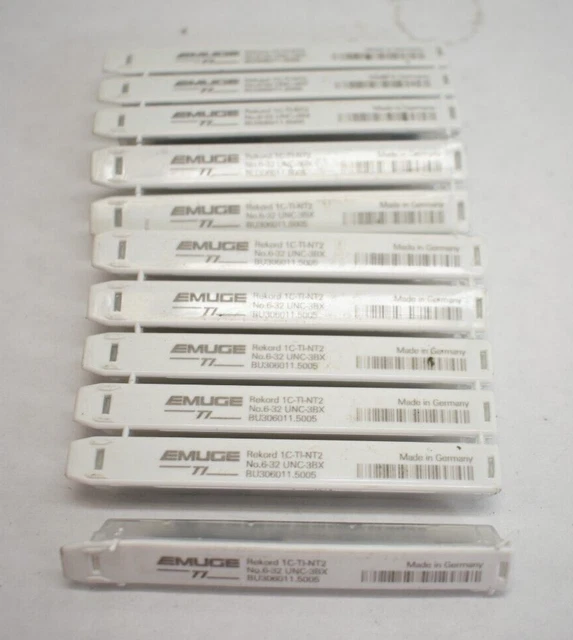 Emuge TI BU306011.5005 Rekord 1C-TI-NT2 Machine Tap 6-32 UNC-3BX Lot of 11