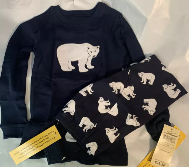 Leveret Boys (4 years) 2 Pc Long Sleeve Polar Bear Sleep Set