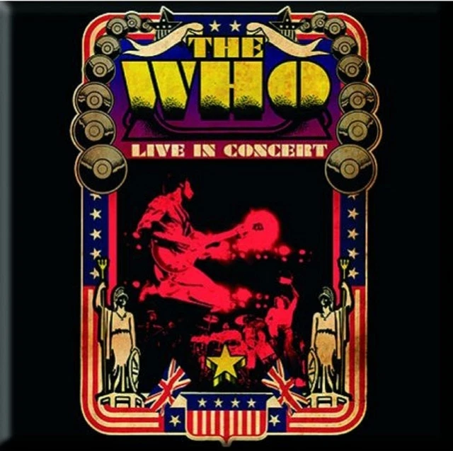 Magnete da frigorifero The Who Live in Concert USA nuovo ufficiale 76 mm x 76 mm