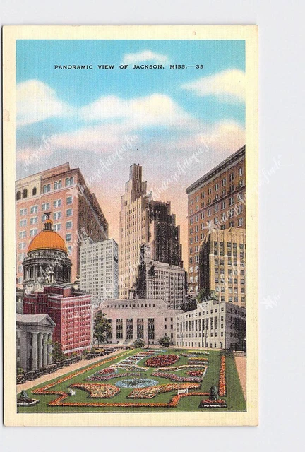 PPC Postcard MS Mississippi Jackson Panoramic View Of City