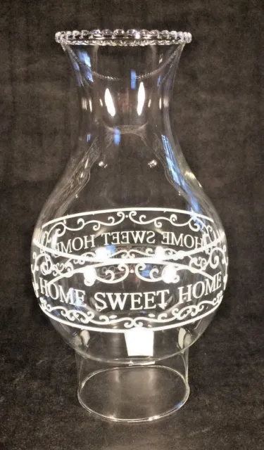 HOME SWEET HOME BOROSILICATE KEROSENE OIL LAMP CHIMNEY 3" x 8 3/4" for #2 burner