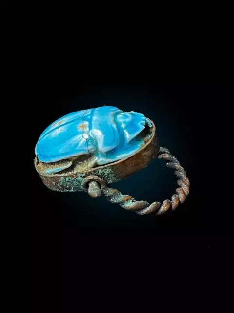 Vintage Egyptian Scarab Beetle Ring from Ancient Egypt , Replica Scarab Ring 2