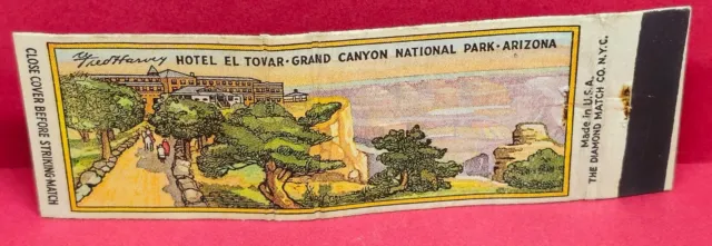 Grand Canyon National Park Arizona  Hotel El Tovar  Matchbook Match cover