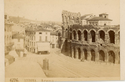 Verona Italy Tirage albuminé Arena di Verona vintage albumen print Italia 