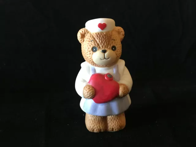Lucy & Me Nurse Bear Heart Hot Water Bottle Lucy Rigg ENESCO 1985