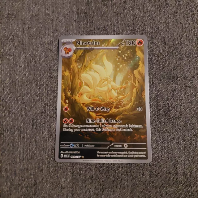 Pokémon TCG Ninetales SV03: Obsidian Flames 199/197 Holo Illustration Rare Card