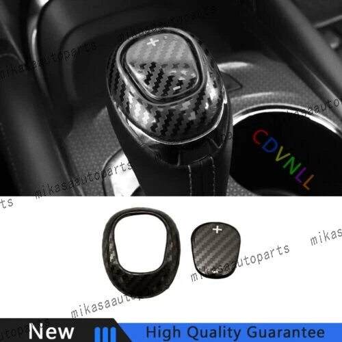 For Chevrolet Equinox 2018-2021 Carbon Fiber Gear Shift Knob Shifter Lever Trim