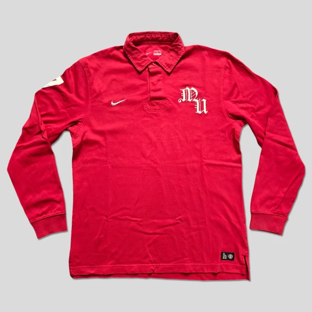 MANCHESTER UNITED NIKE Long Sleeve Polo 2011 #7 Best Size L Red