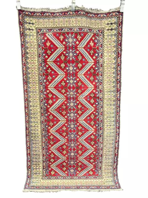 Antiker Unikat Handgeknüpfter Orientteppich Kazak Naturfarben 175x93cm carpet
