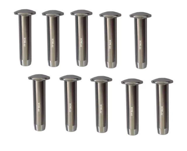 Embout à Sertir Tête Bombée Câble Ø 3mm inox ( Lot de 10 ) A4 - 316 Garde Corps