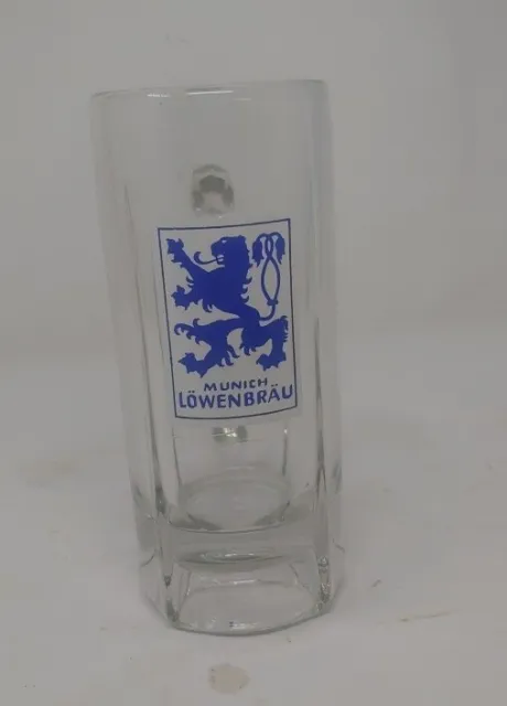 Lowenbrau Munich Germany Beer Glass Mug Stein Small 6.5" Heavy