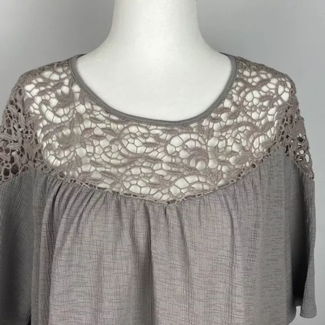APT.9 Blouse Womens Small Short Sleeve Scoop Neck Lace Casual Ladies Top 3