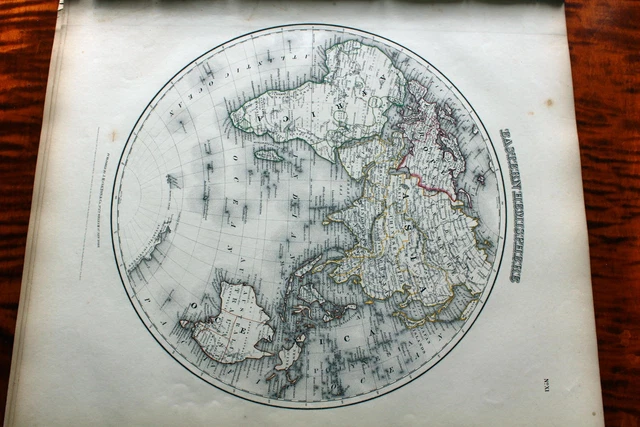 1852 Rare Beautiful Colton Antique Atlas Map Of Eastern Hemisphere-Handcolored
