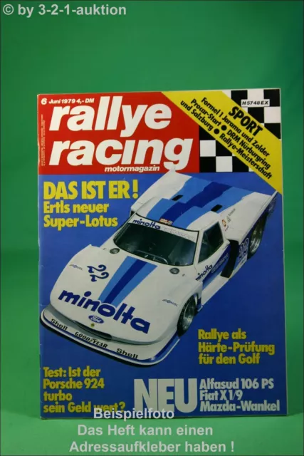 Rallye Racing 6/79 Fiat X 1/9 Porsche 924 Turbo Lotus
